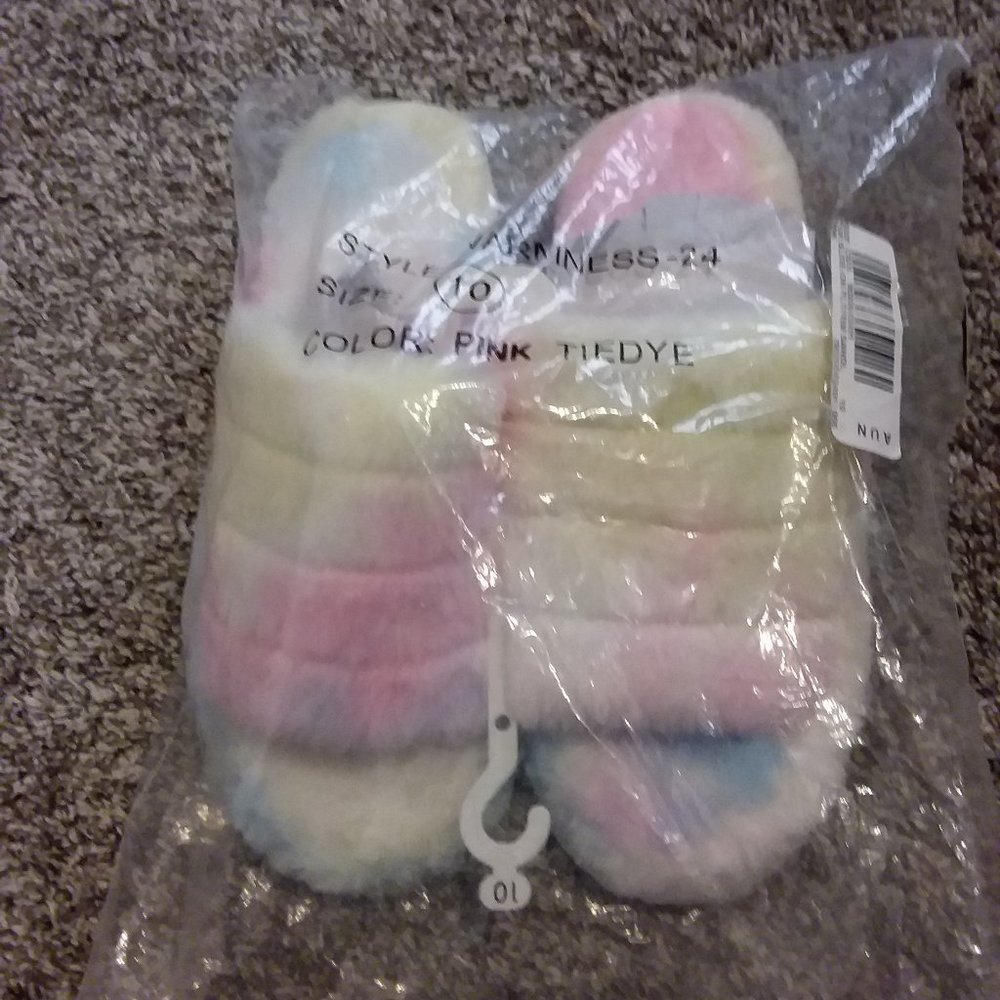 Pink Tie Dye Sandal Slips women's size 10